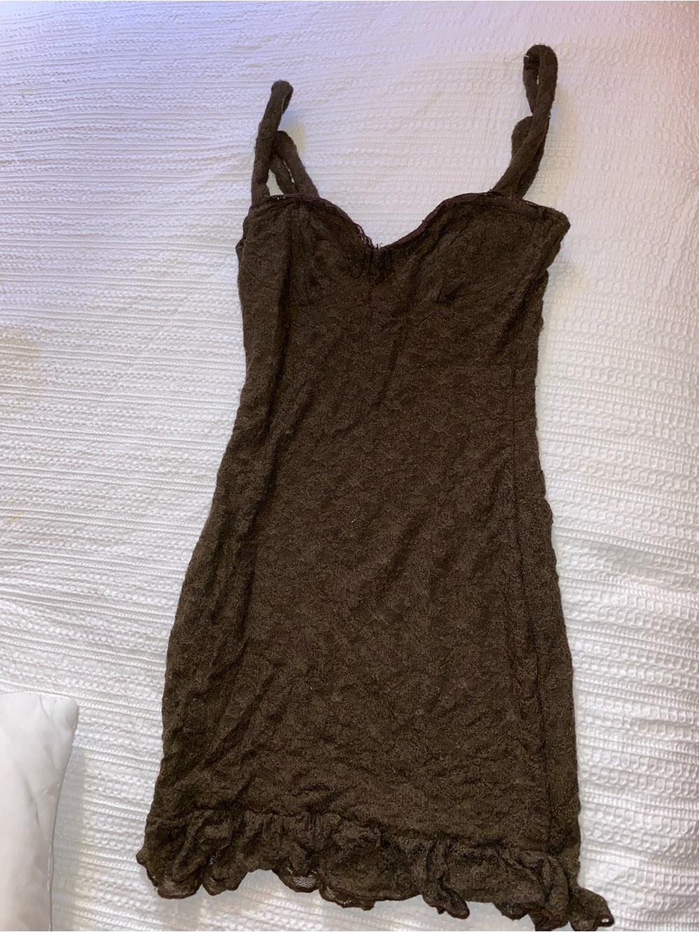 Fashion Nova Brown Mini Dress with Twisted Straps